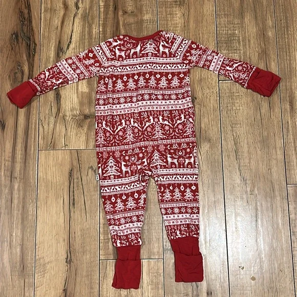 Little Sleepies Christmas Zippy 3-6 months pajama - Picture 6 of 6